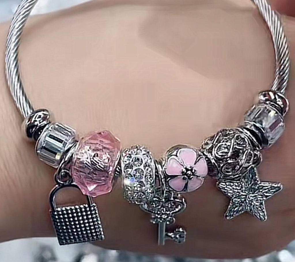 Custom Faux Pandora Style Charm Bracelet